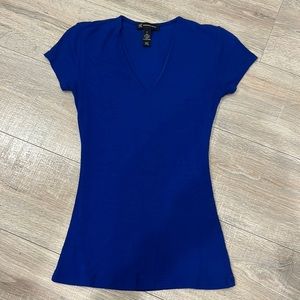 INC v-neck ribbed short sleeve tshirt, S